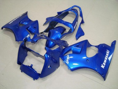 Azul & Branco Decalques Carenagem Moto Kawasaki ZX6R 00-02