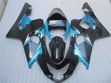 Azul Preto Abs Moto Plástico Suzuki GSXR 600 / 750 K4 04-05