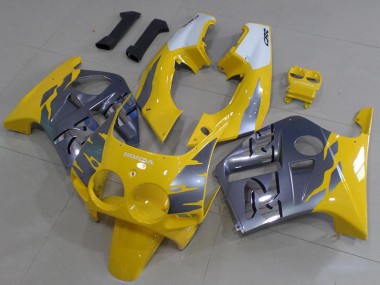 Cinzento Amarelo Carenagem Moto Honda CBR 250RR MC19 88-89