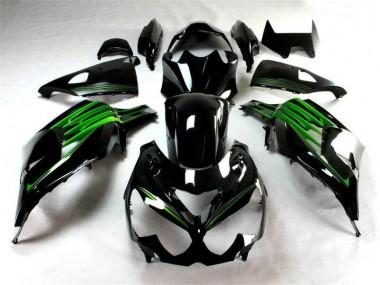 Preto Verde Kit Completo Carenagem Moto Kawasaki EX250 08-12