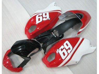 Preto Vermelho Branco 69 Carenagem Moto Ducati Monster 696 08-12