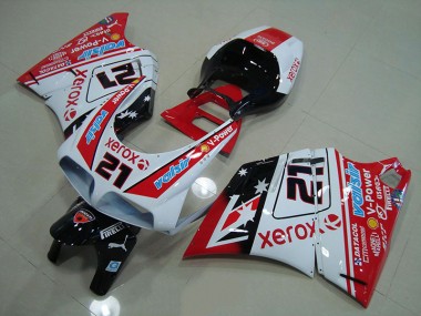 Vermelho Branco Xerox 21 Abs Kit Carenagem & Plásticos Moto Ducati 748 916 996 996S 93-05