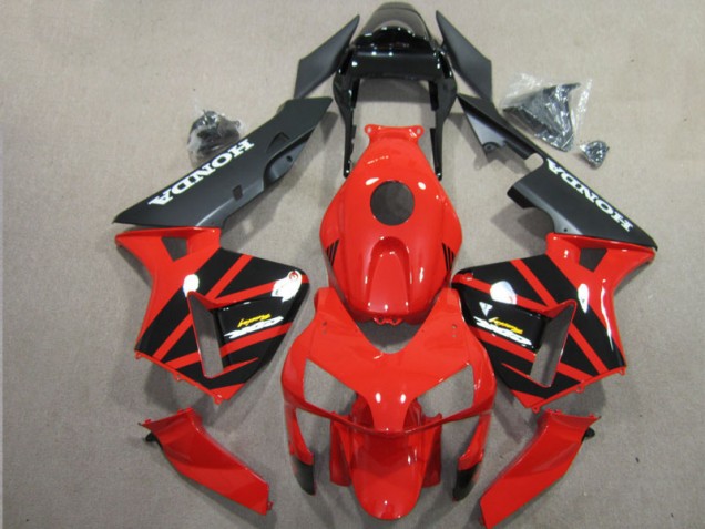 Vermelho Preto Abs Kit Completos Carenagem Moto Honda CBR 600RR 03-04